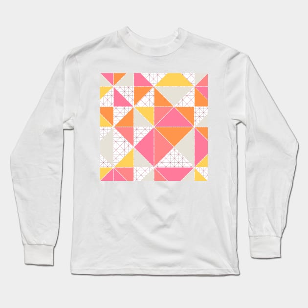 Girly Geometry Long Sleeve T-Shirt by micklyn